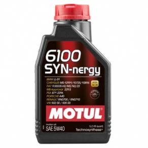 Моторное масло Motul 6100 SYN-nergy 5W40 (A3/SN), 1л.