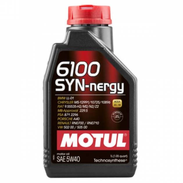 Моторное масло Motul 6100 SYN-nergy 5W40 (A3/SN)