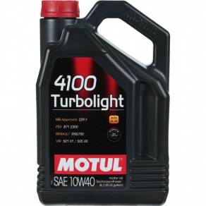 Моторное масло Motul 4100 Turbolight 10W40 (A3/SN), 4л.